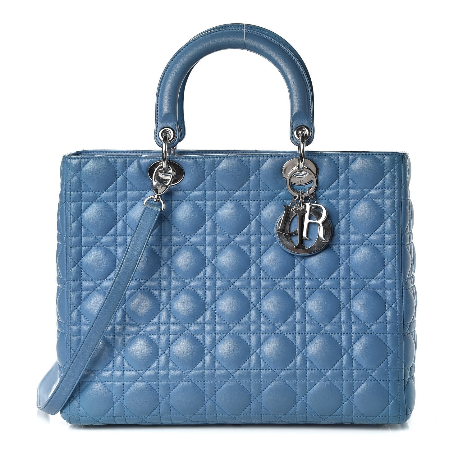 Lambskin Cannage Large Lady Dior Denim