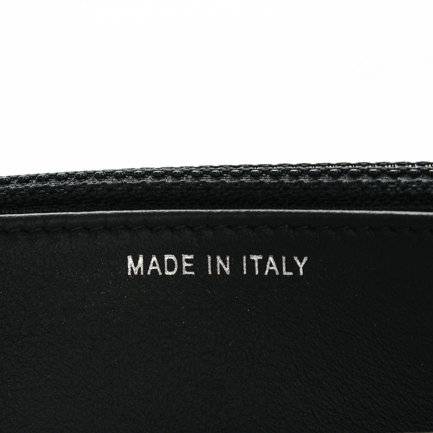 Calfskin Painted Chevron Embossed Boy Wallet On Chain WOC Black