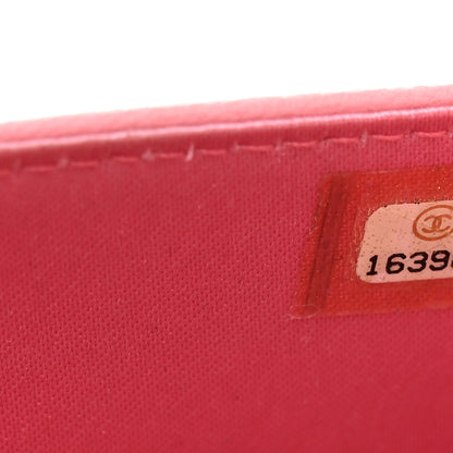 Chanel Lambskin Camellia Embossed Wallet on Chain WOC Pink 8 of 12