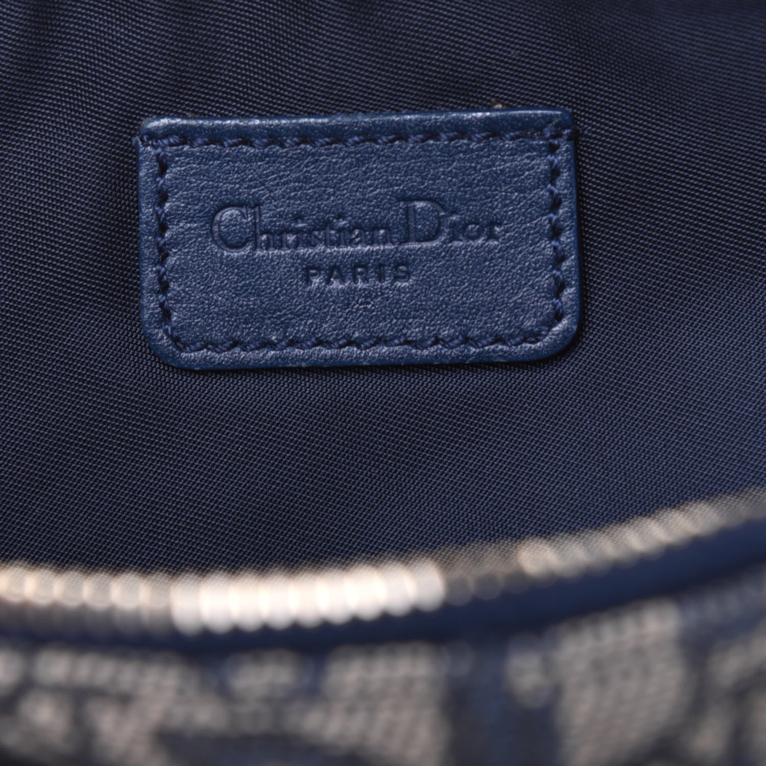 Christian Dior Monogram Mini Saddle Pochette Navy 6 of 13