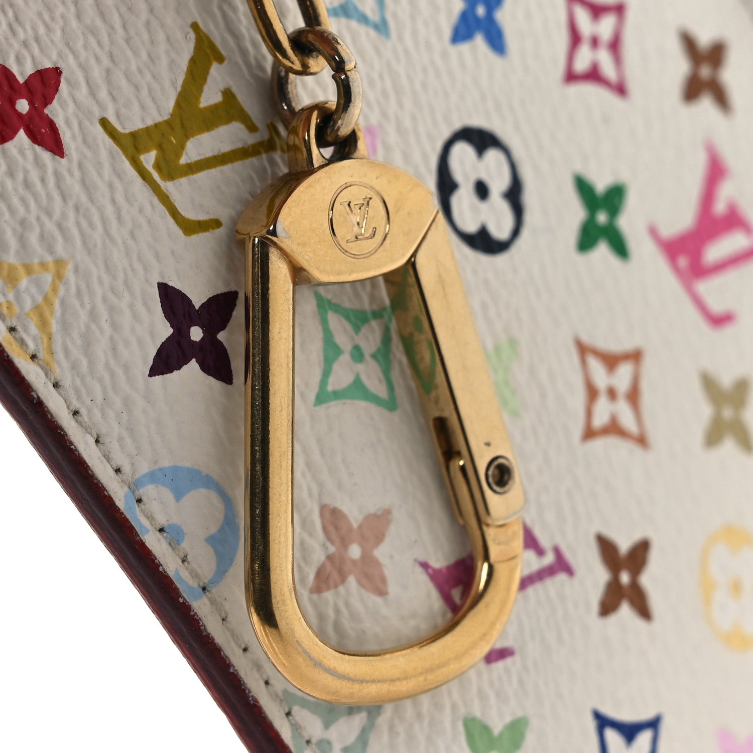 Louis Vuitton Monogram Multicolor Key Pouch White Litchi 11 of 11