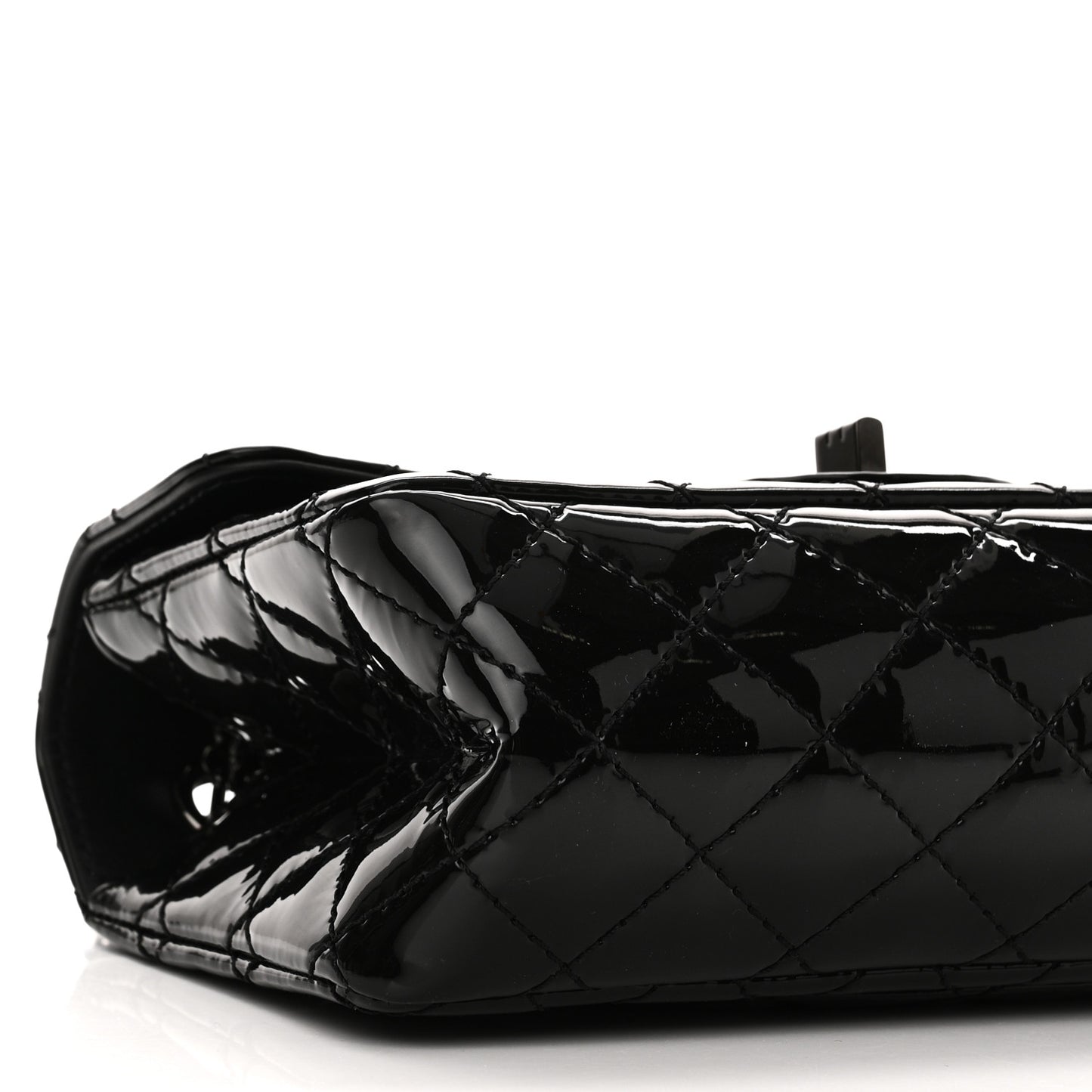 Patent Calfskin Quilted 2.55 Reissue Mini Flap So Black