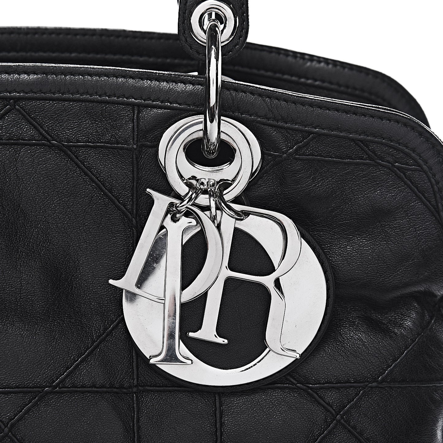 Lambskin Cannage Medium Granville Tote Black