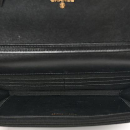 Chanel Goatskin Quilted Quilted Like A Wallet Wallet On Chain WOC Black 6 of 11