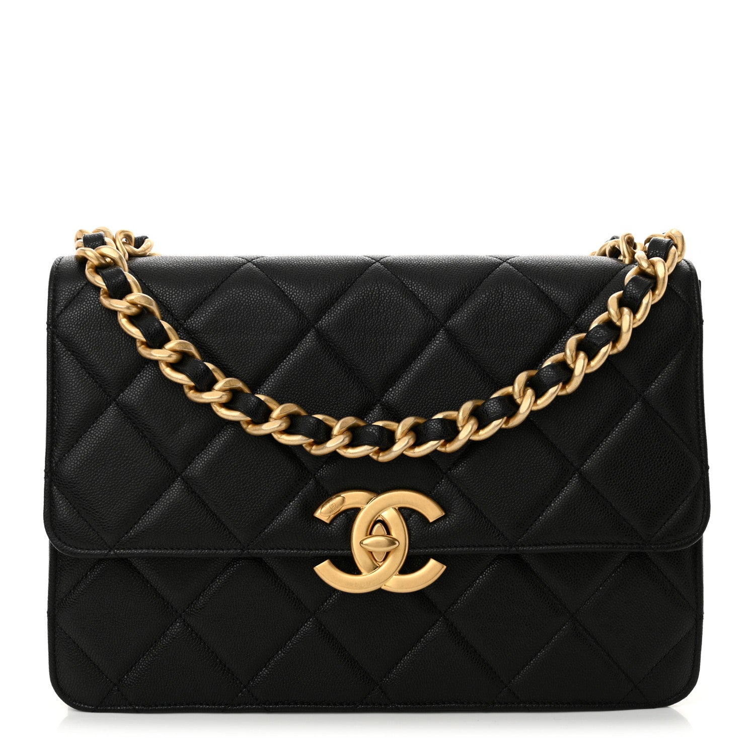 Chanel Caviar Quilted CC Large Flap Black 1 of 10