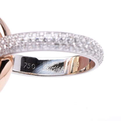 Cartier 18K White Yellow Pink Gold Diamond Classic Trinity Paved Ring 49 4.75 5 of 6