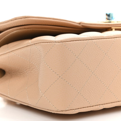 Chanel Caviar Quilted Small Double Flap Beige 9 of 11