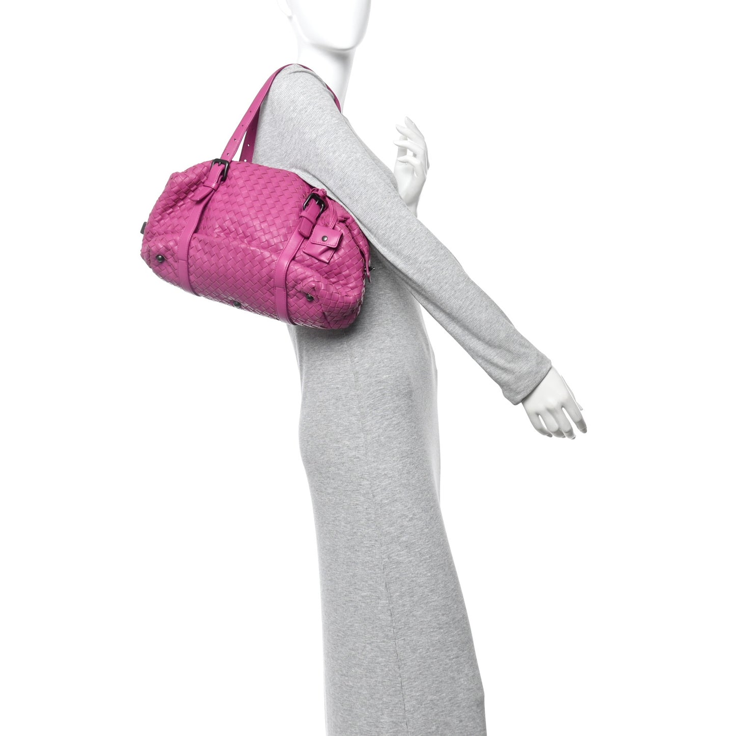 Nappa Intrecciato Montaigne Rings Satchel Ametiste