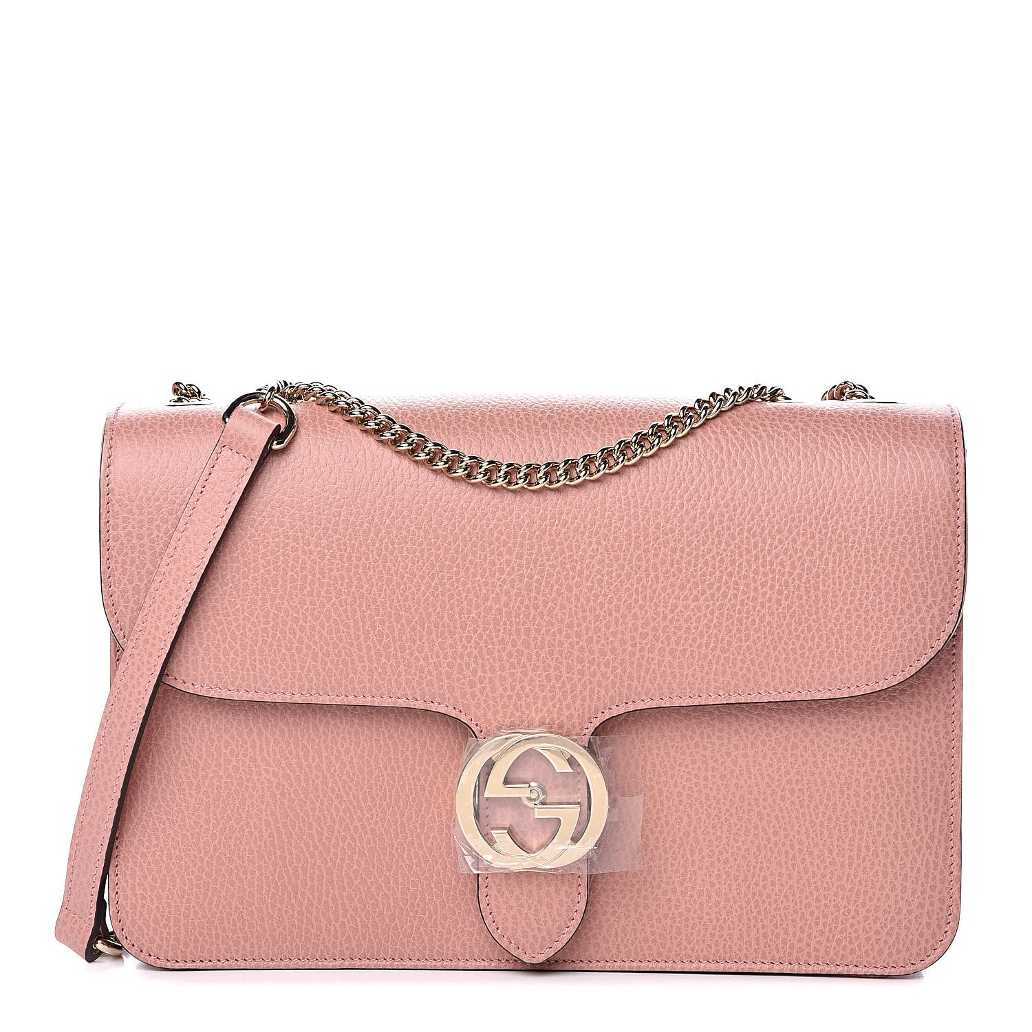 Gucci Dollar Calfskin Interlocking G Shoulder Bag Soft Pink 1 of 10
