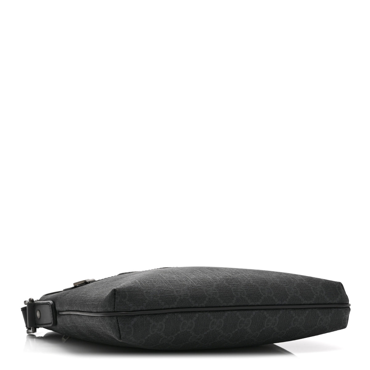 Gucci GG Supreme Monogram Flat Messenger Bag Black Grey 4 of 11