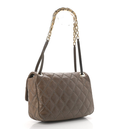 Chanel Calfskin Quilted Retro Chain Flap Dark Grey 3 of 12