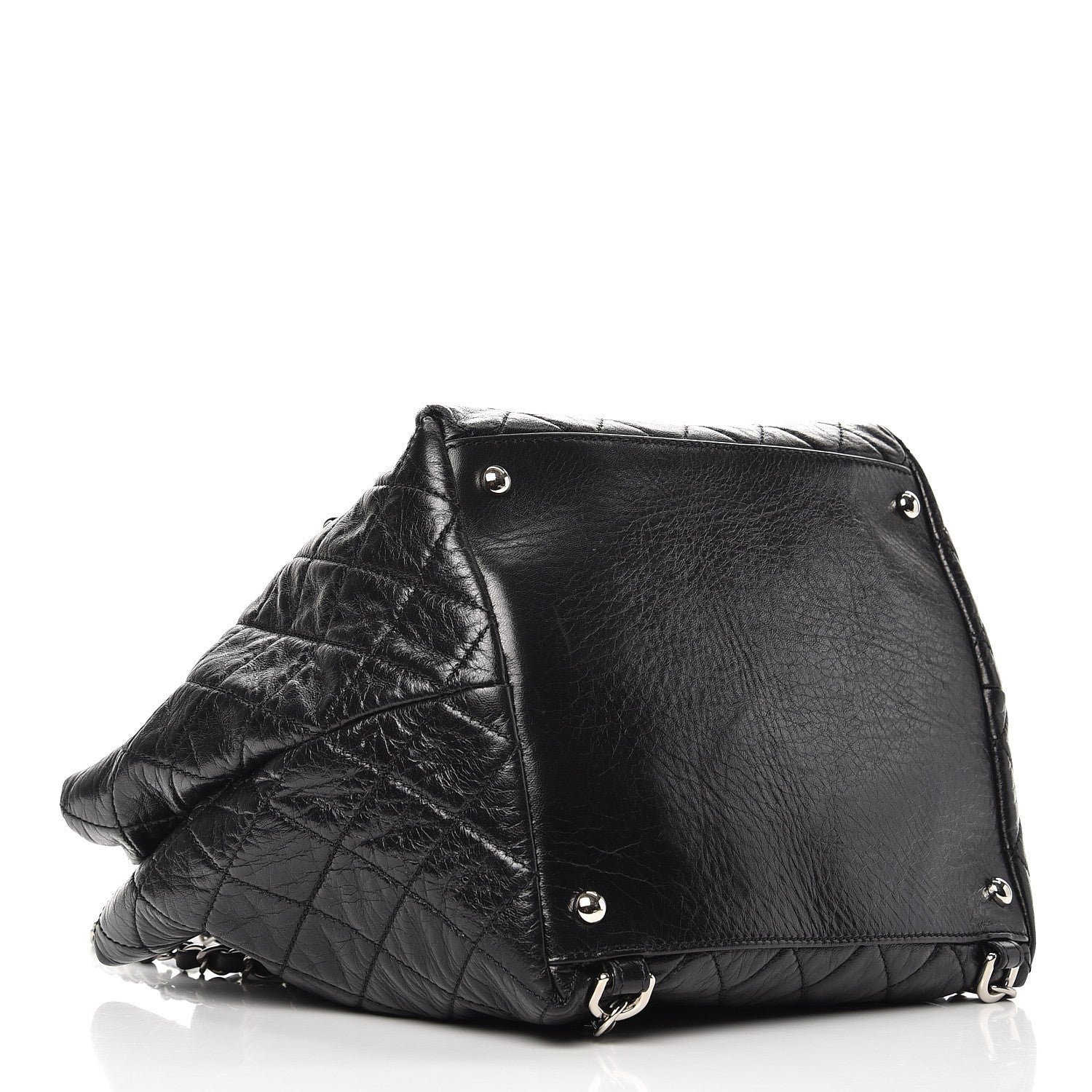 Chanel Glazed Calfskin Quilted Beijing Backpack Black 4 of 10