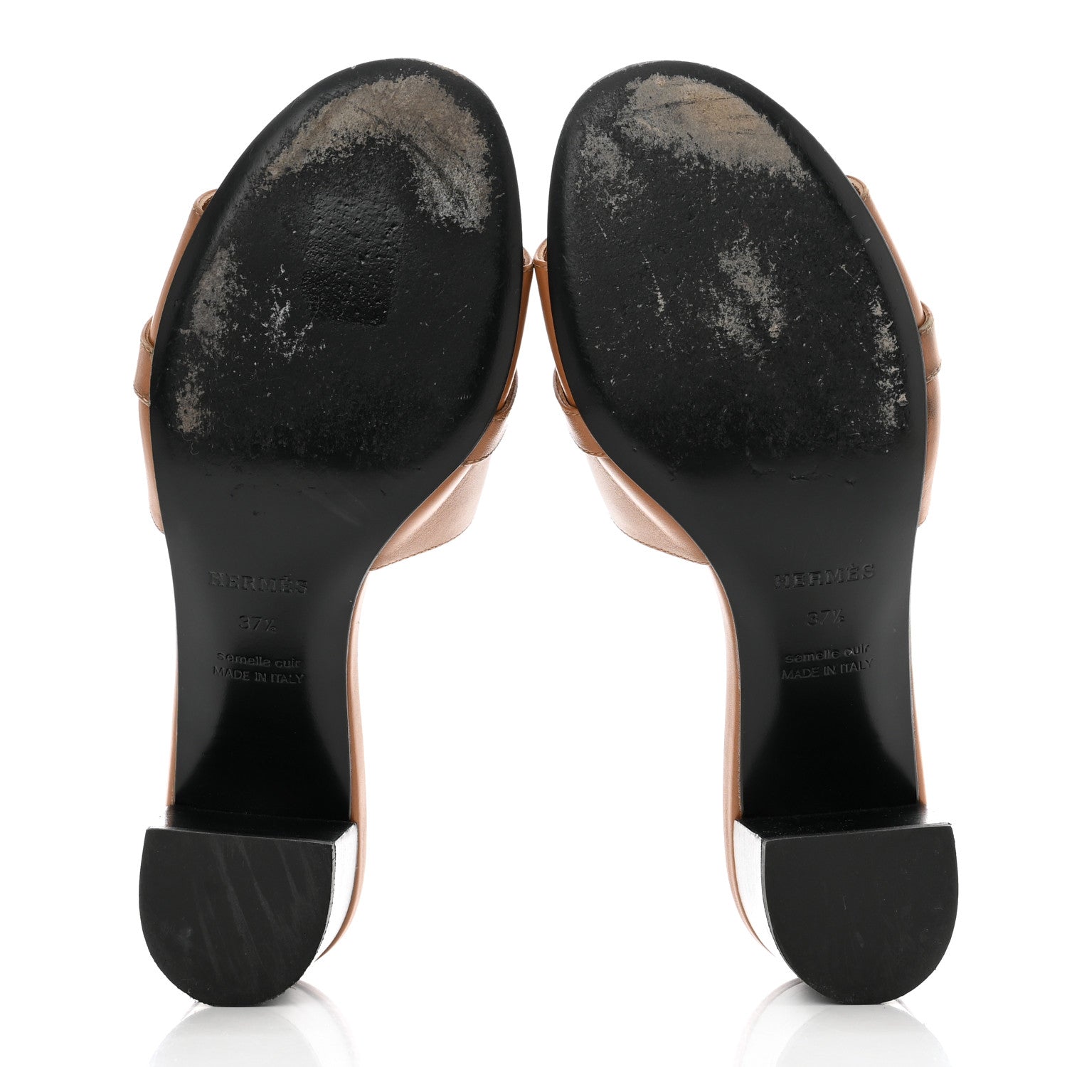 Hermes Calfskin Gigi 50 Sandals 37.5 Naturel 5 of 11