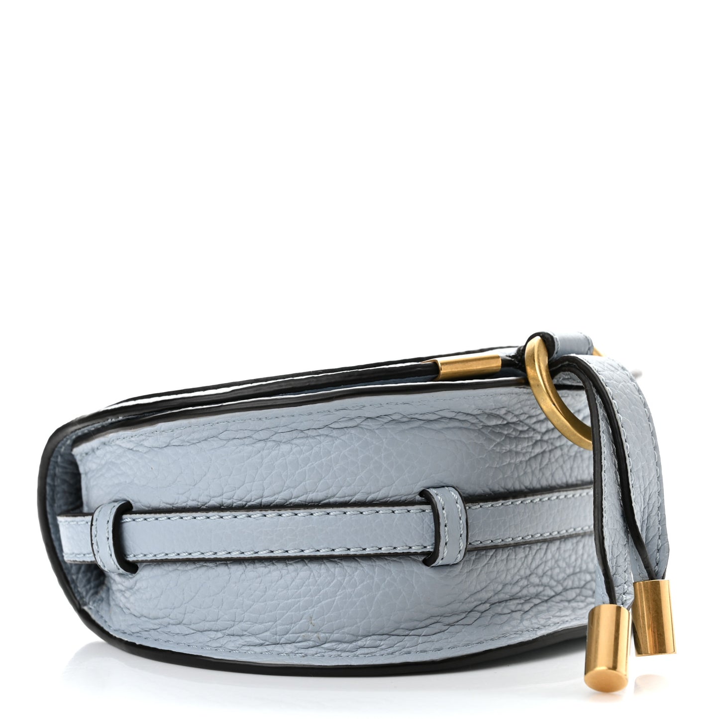 Calfskin Nano Marcie Saddle Bag Shady Blue