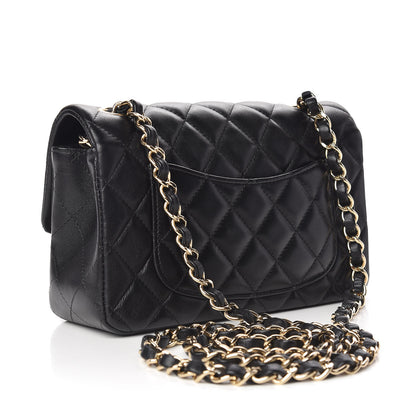 Chanel Lambskin Quilted Mini Rectangular Flap Black 3 of 10