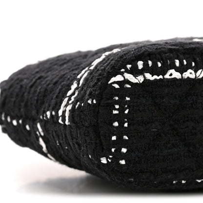 Chanel Tweed Quilted Mini Clutch With Chain Black White 9 of 10