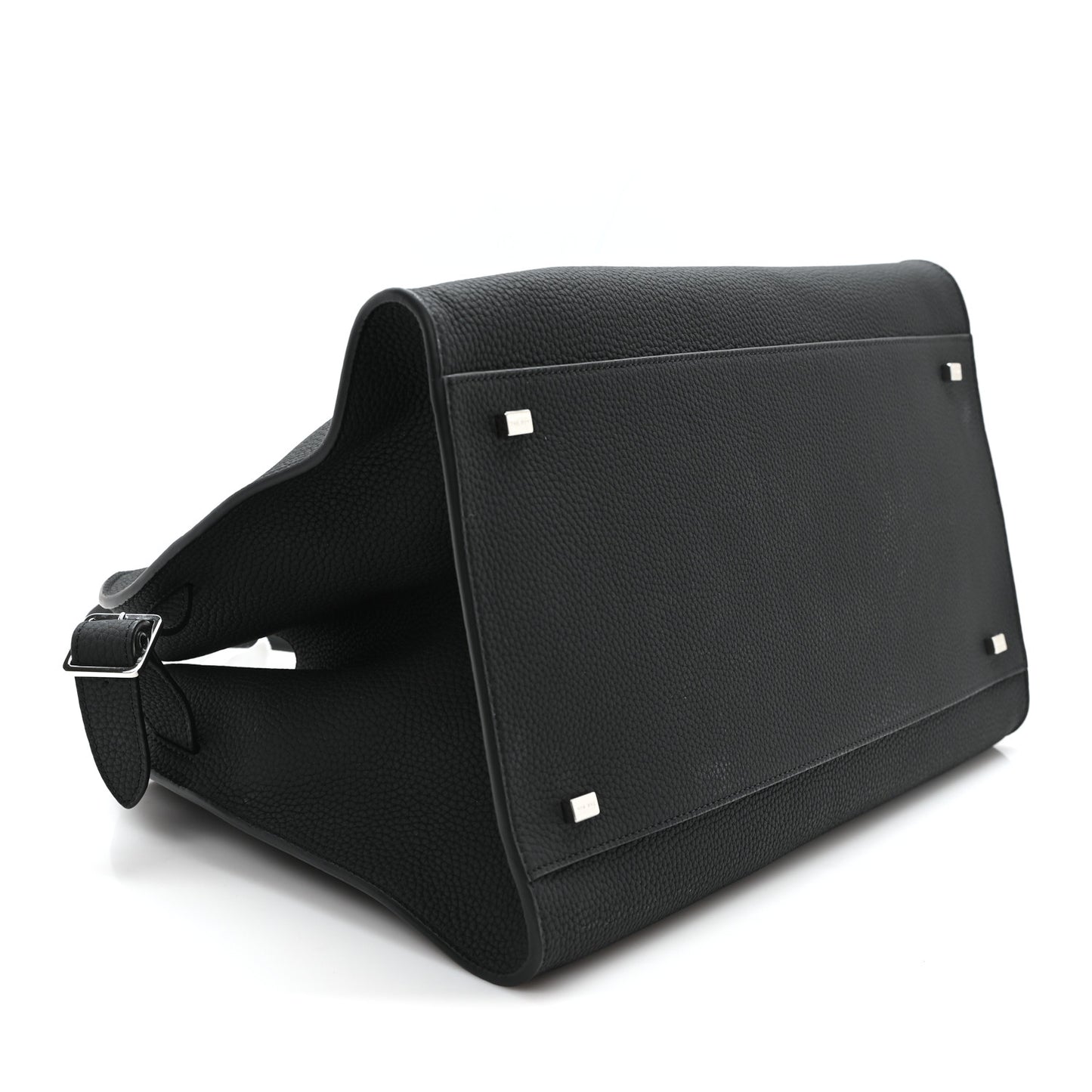 Matte Grained Calfskin Soft Margaux 15 Black