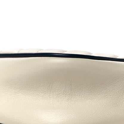 Gucci Vintage Effect Calfskin Matelasse Diagonal Small Torchon GG Marmont Chain Shoulder Bag Mystic White Blue Agata 11 of 13