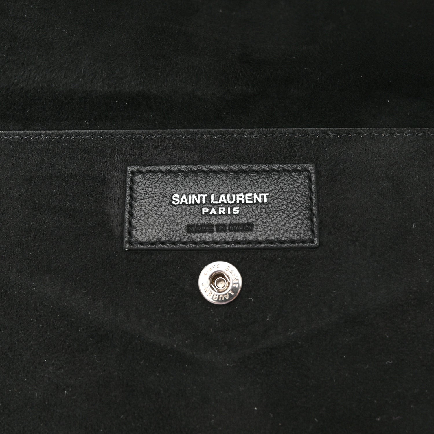 Saint Laurent Lambskin Teddy Drawstring Bag Black 6 of 12