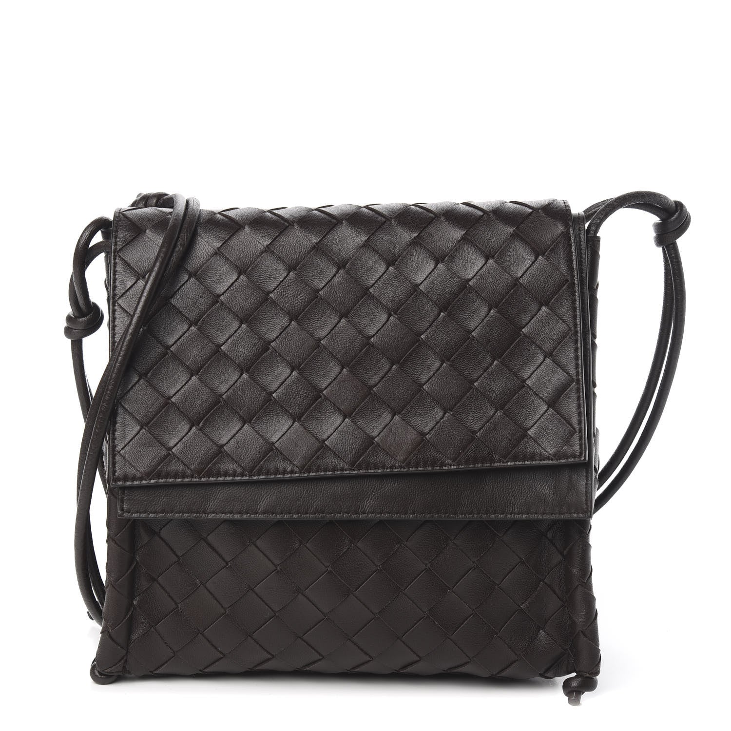 Bottega Veneta Nappa Intrecciato Small Knot Flap Crossbody Fondente 1 of 9