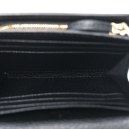 Gucci Dollar Calfskin GG Supreme Monogram Medium GG Marmont Wallet Black Beige Ebony 5 of 6