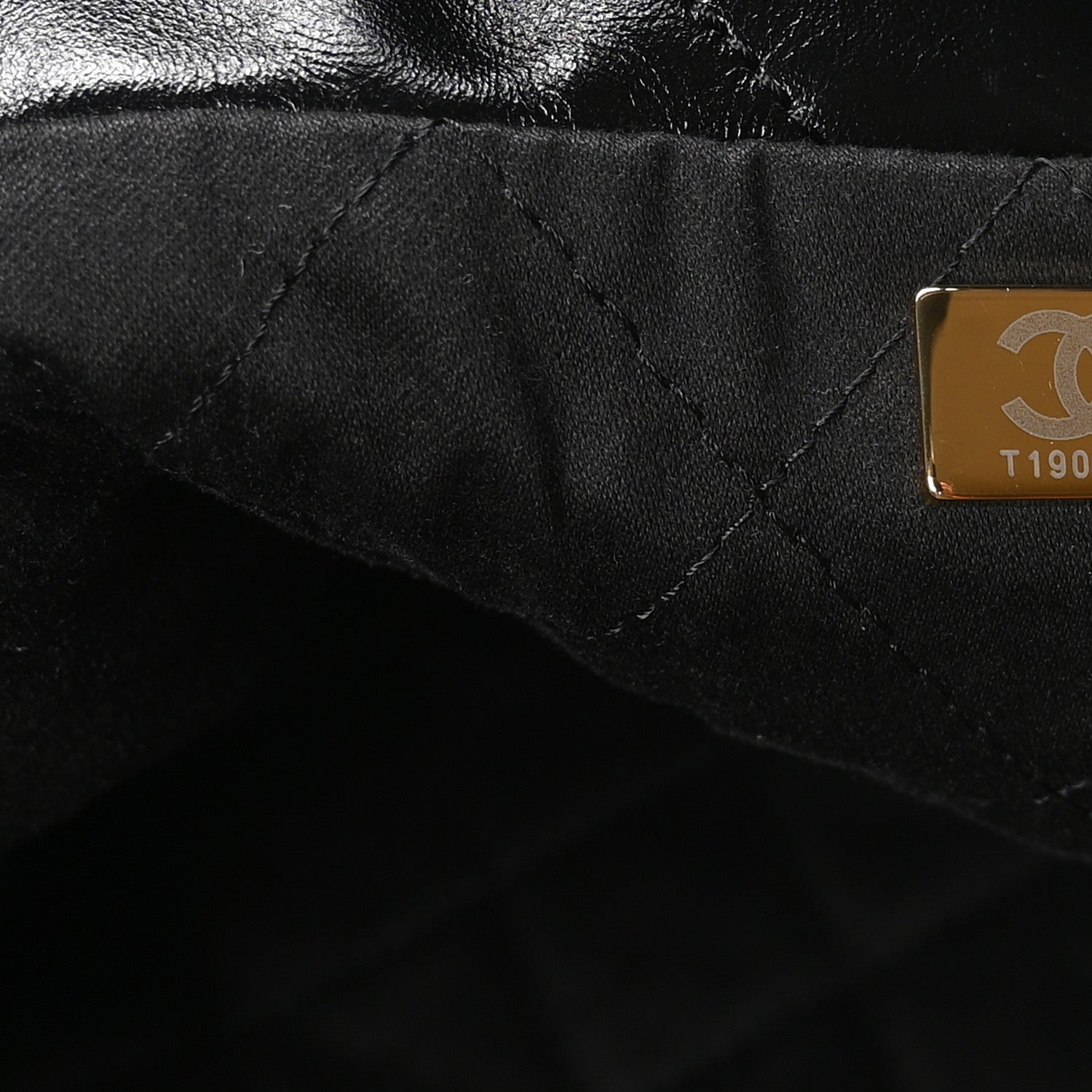 Chanel Shiny Calfskin Quilted Small Chanel 22 Black 8 of 11