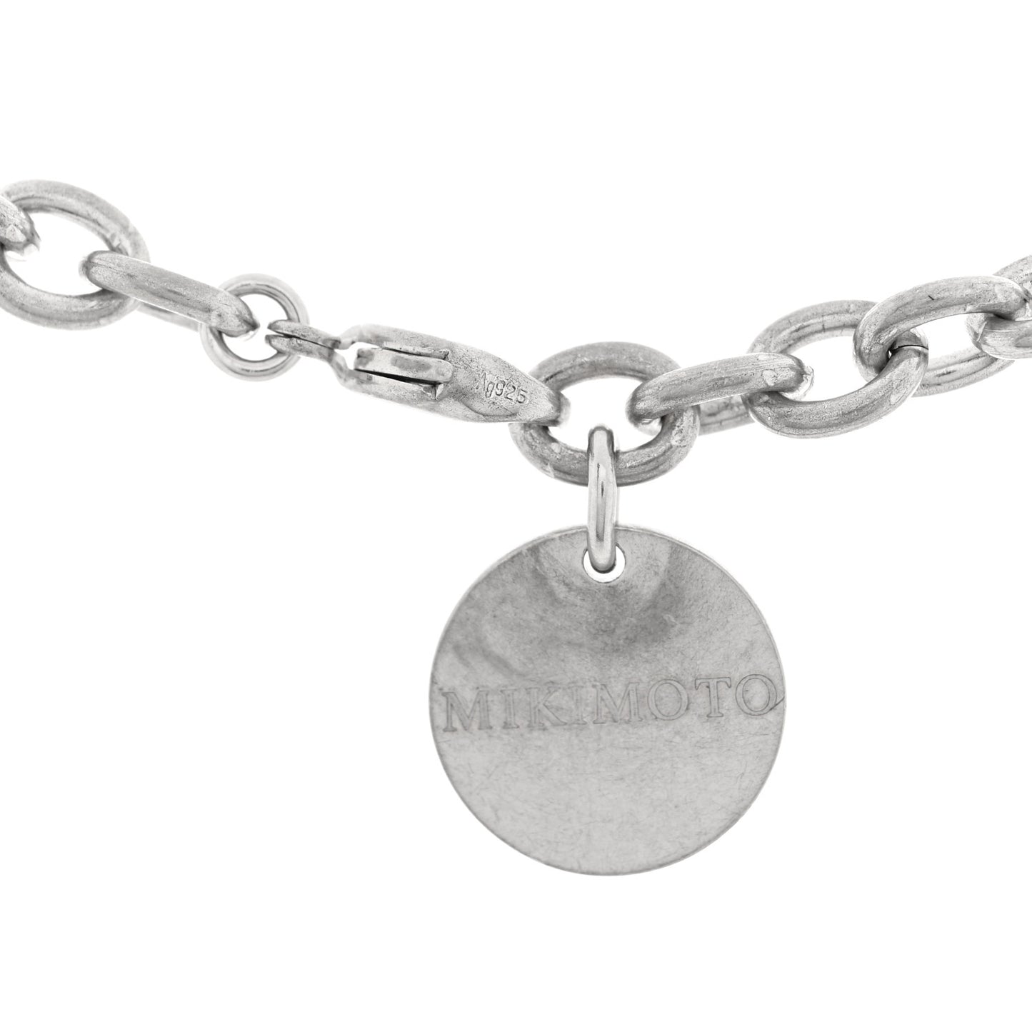 X COMME DE GARCON Sterling Silver Akoya Pearl 6-6.5mm Strand Necklace