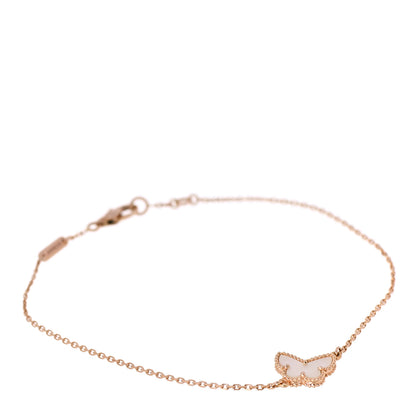 Van Cleef & Arpels 18K Rose Gold Mother of Pearl Sweet Alhambra Butterfly Bracelet 1 of 6