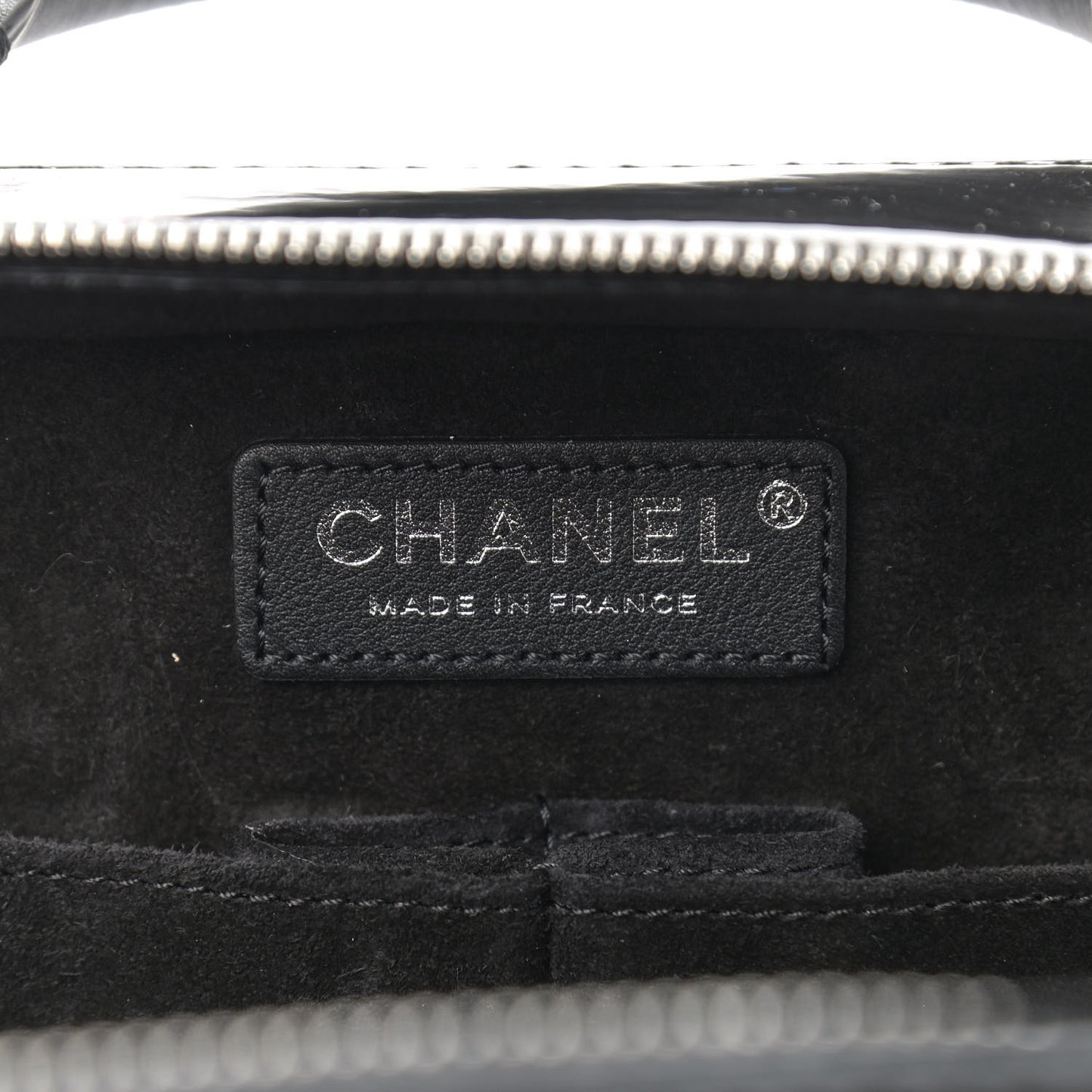 Patent Quilted Travel Kit Vanity Case Black