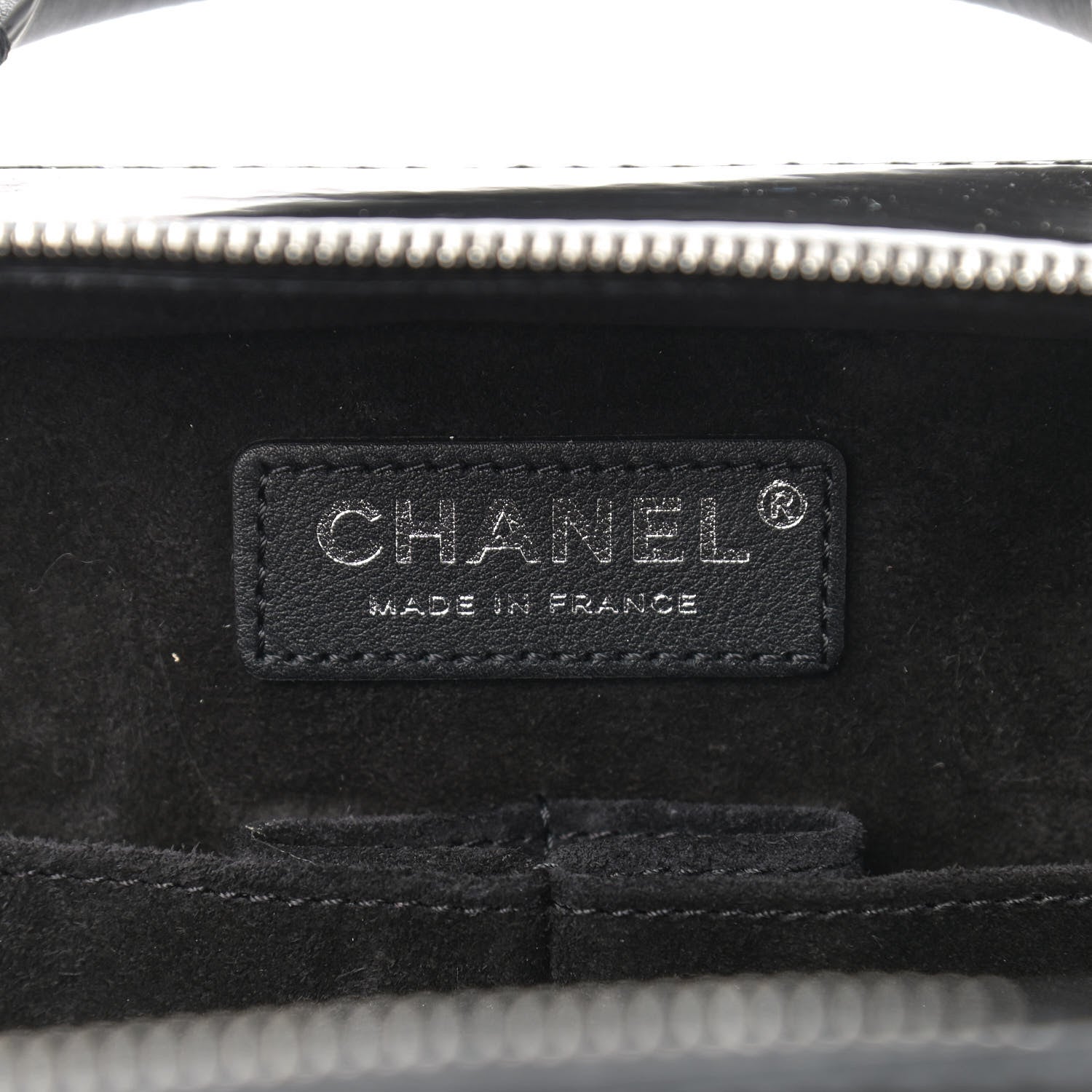 Chanel Patent Quilted Travel Kit Vanity Case Black 6 of 9