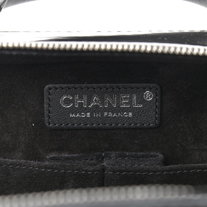 Chanel Patent Quilted Travel Kit Vanity Case Black 6 of 9