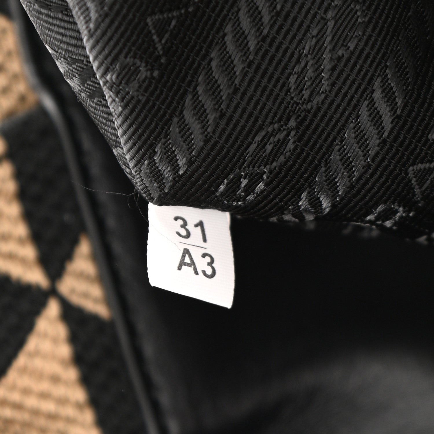 Prada Jacquard Saffiano Triangolo Symbole Embroidered Small Tote Black Corda 7 of 10