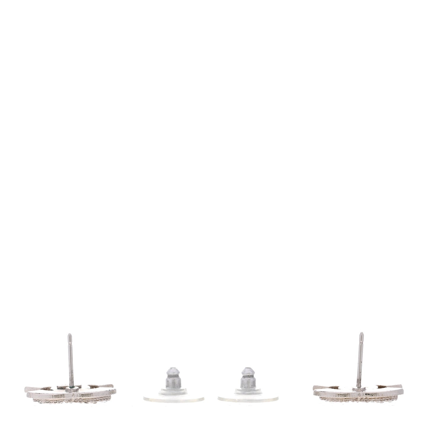Crystal Mini Timeless CC Earrings Silver