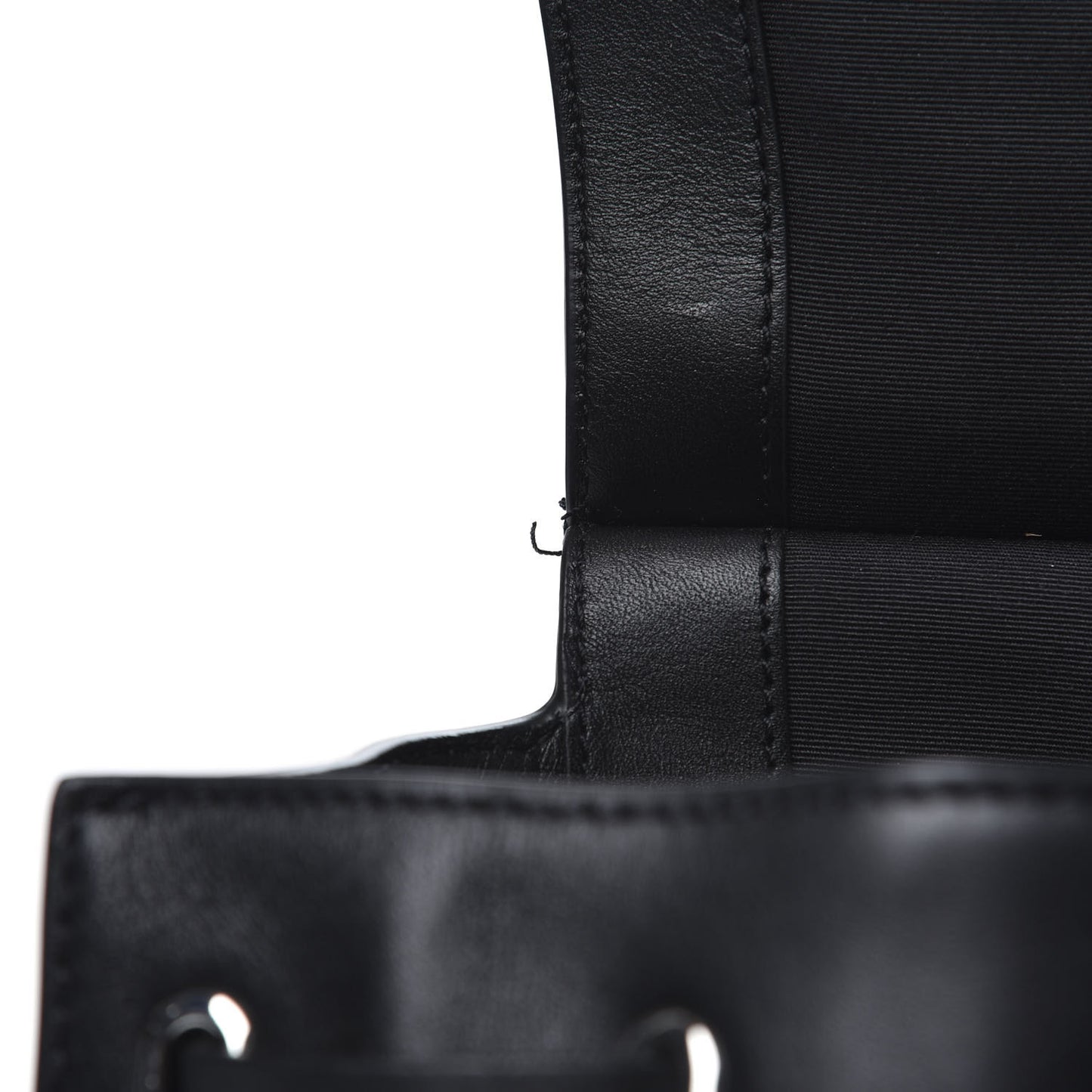 Lambskin Mid Zip Backpack Black