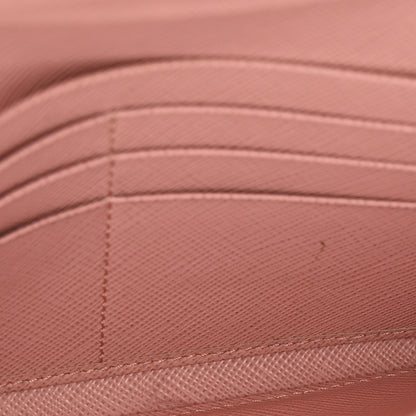 Prada Saffiano Bi-Color Metal Continental Flap Travel Wallet Cammeo Orchidea 6 of 12