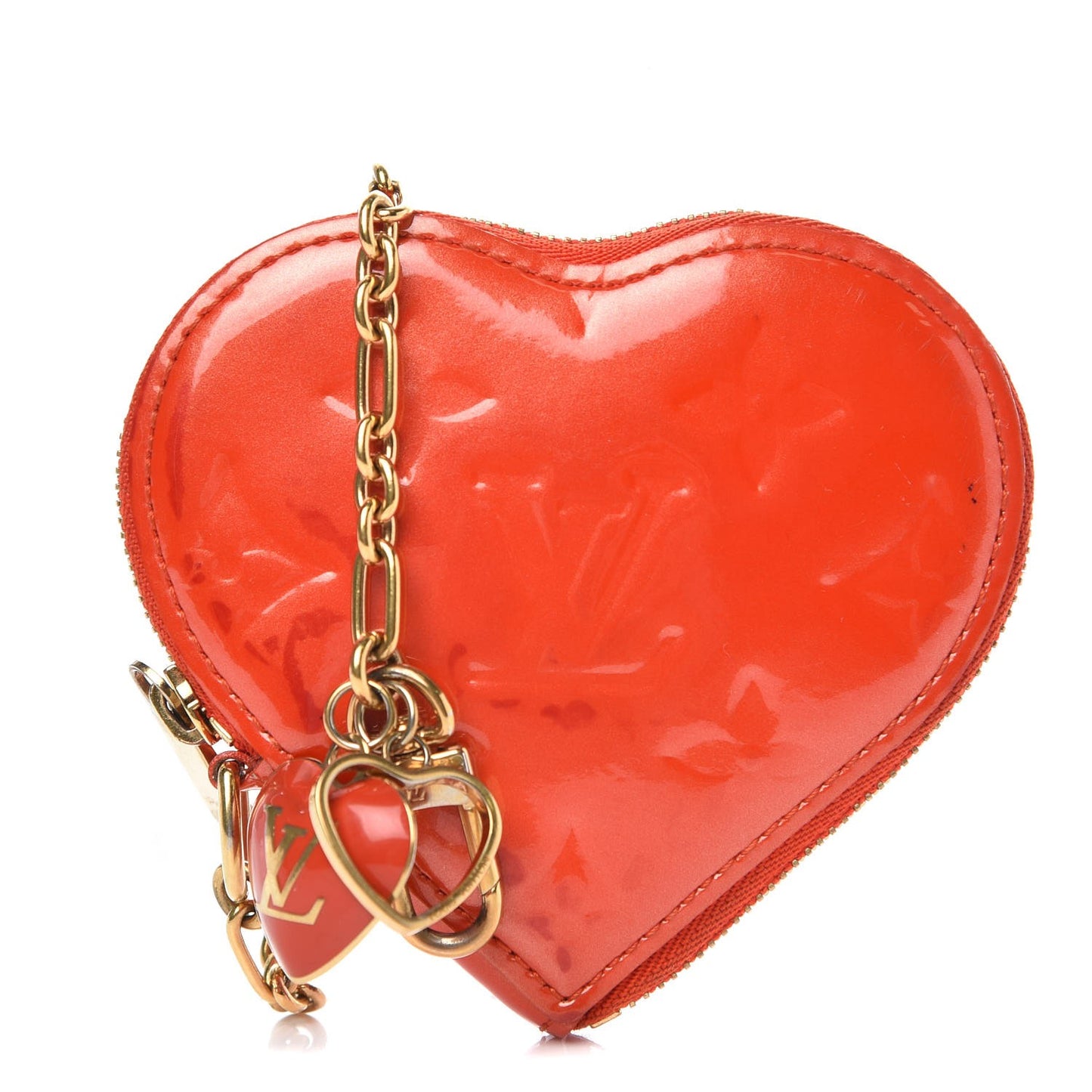 Vernis Heart Coin Purse Orange Sunset