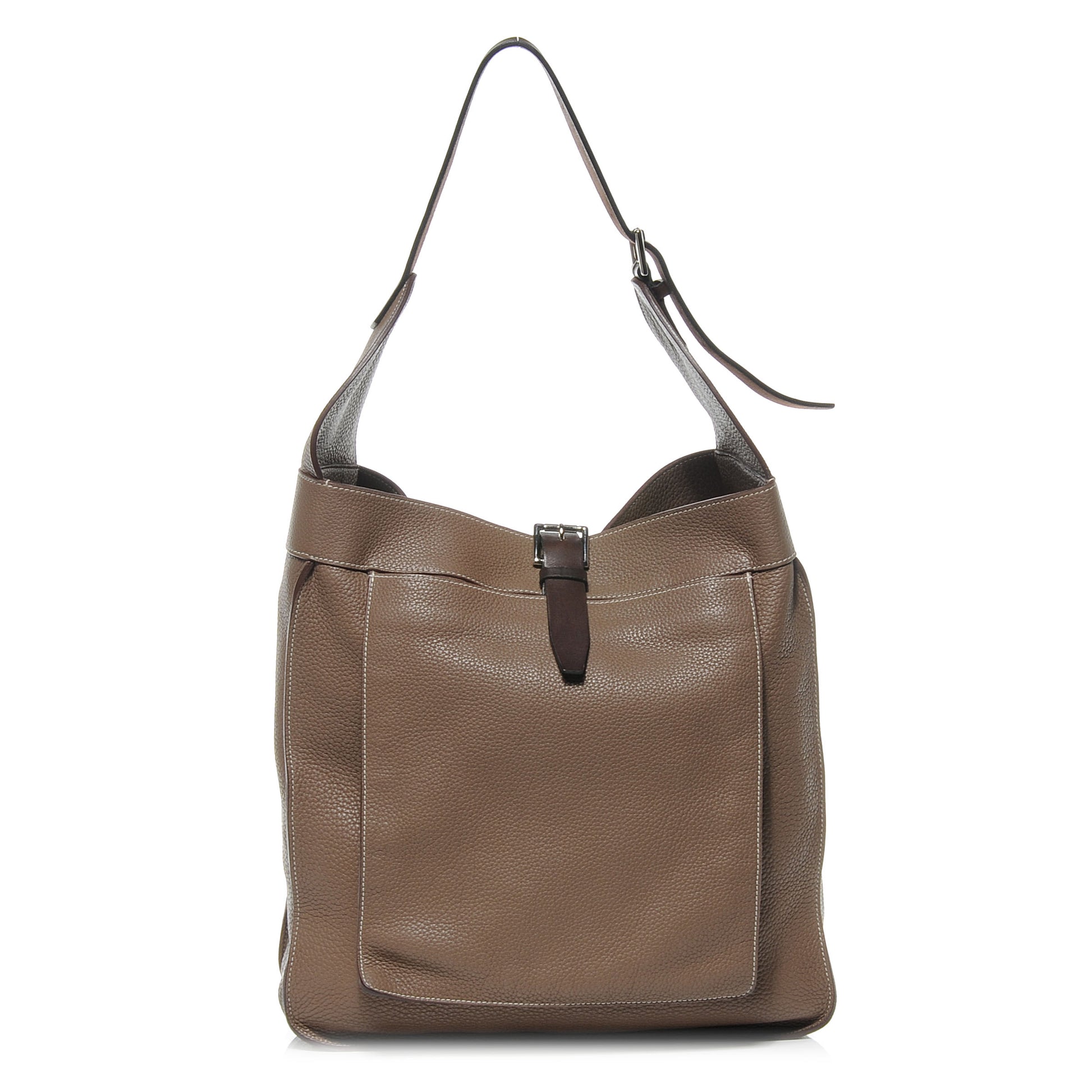 Hermes Taurillon Clemence Marwari GM Etoupe 1 of 8