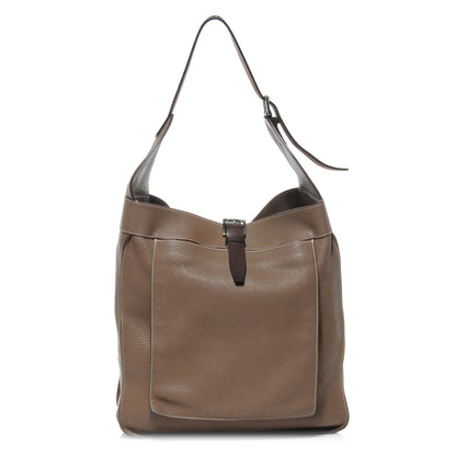 Hermes Taurillon Clemence Marwari GM Etoupe 1 of 8