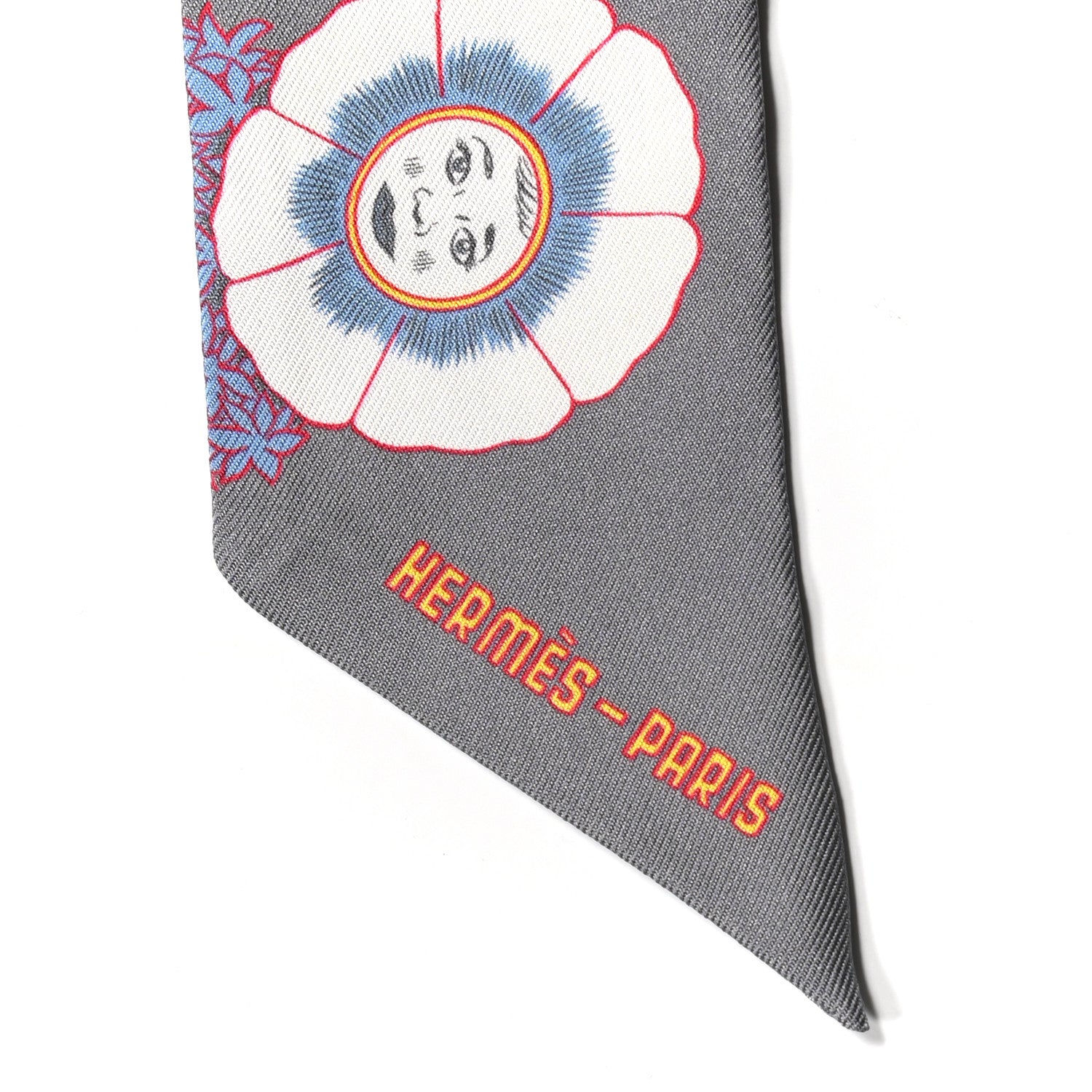 Hermes Silk Dress Code Twilly Gris Jaune Vif Orange 2 of 5