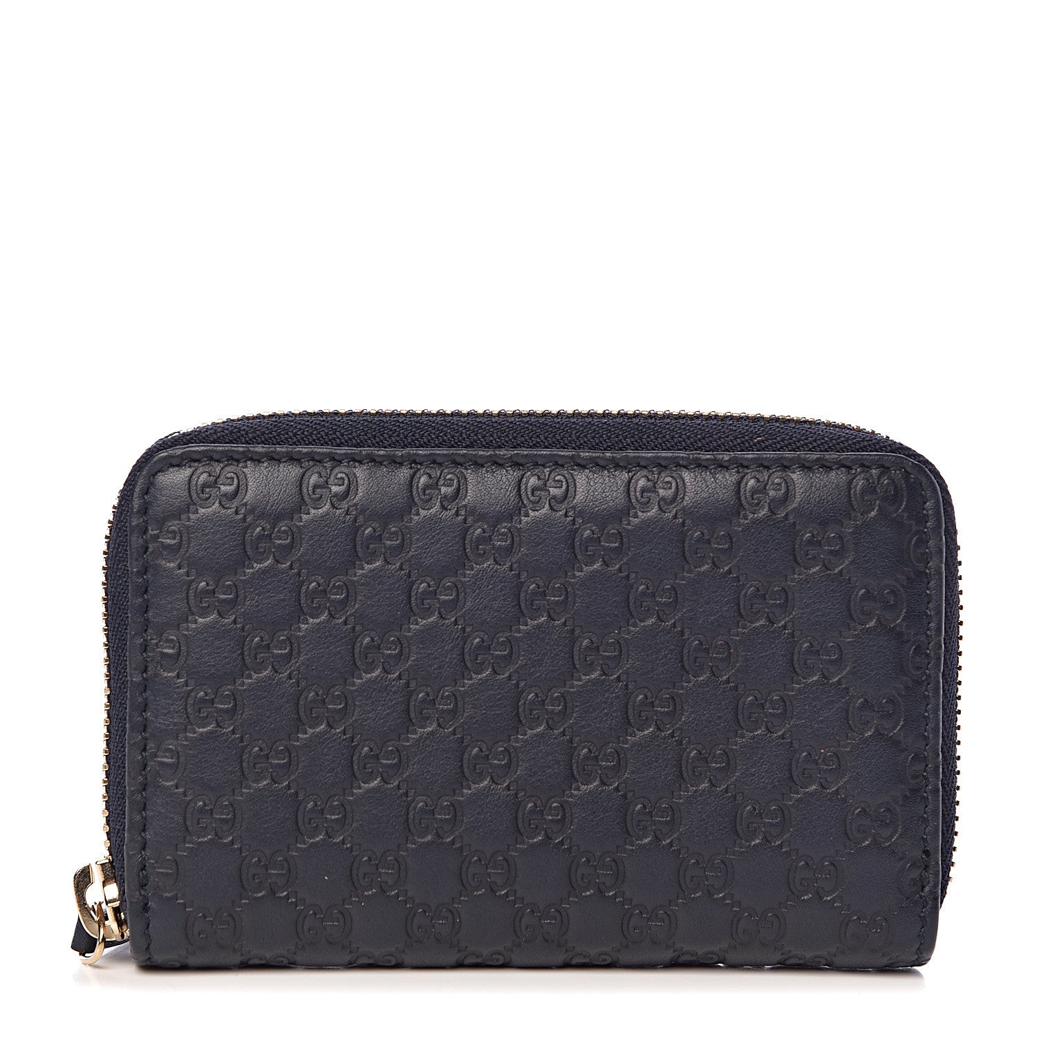Gucci Microguccissima Zip Around Card Case Navy 1 of 8