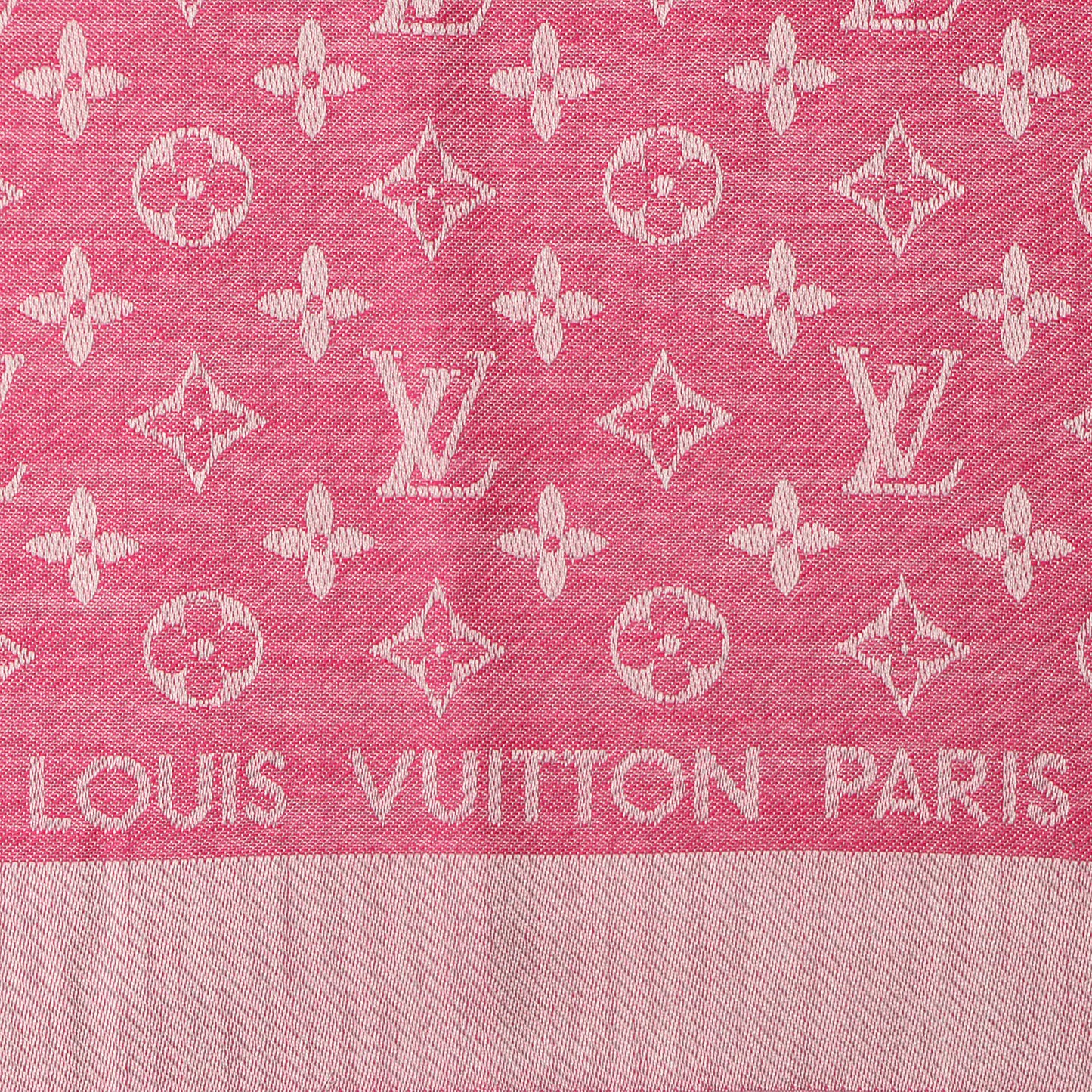 Silk Wool Monogram Denim Shawl Pivoine