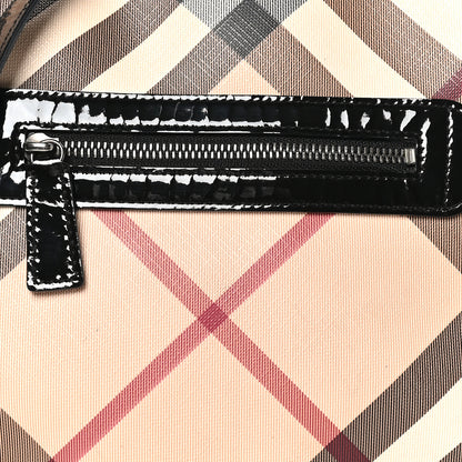 Burberry Patent Nova Check Dryden Crossbody Bag Black 7 of 10