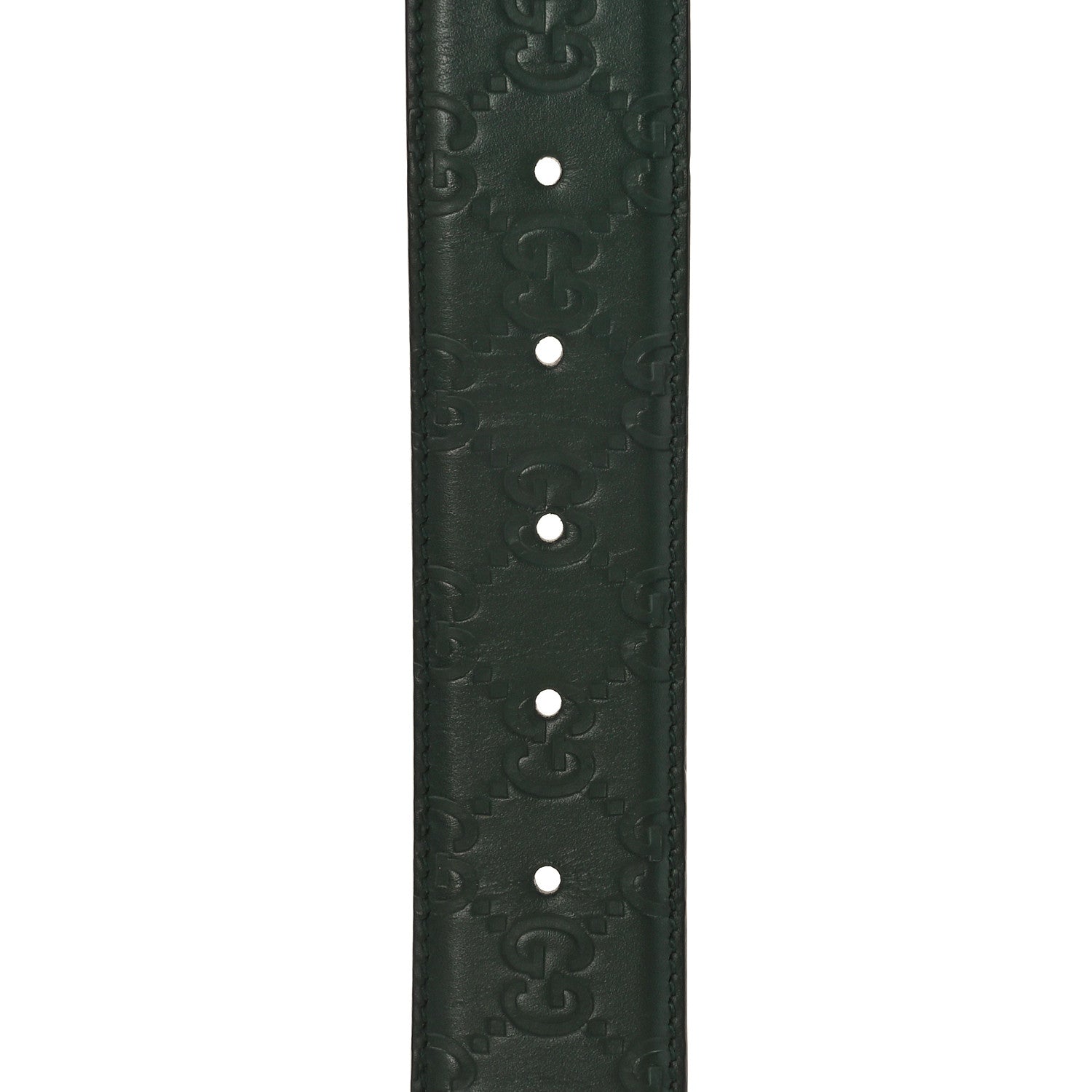 Gucci Guccissima Signature Interlocking G 40mm Belt 85 34 Green 5 of 5