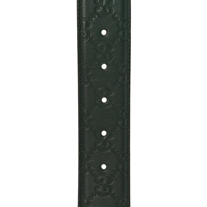 Gucci Guccissima Signature Interlocking G 40mm Belt 85 34 Green 5 of 5