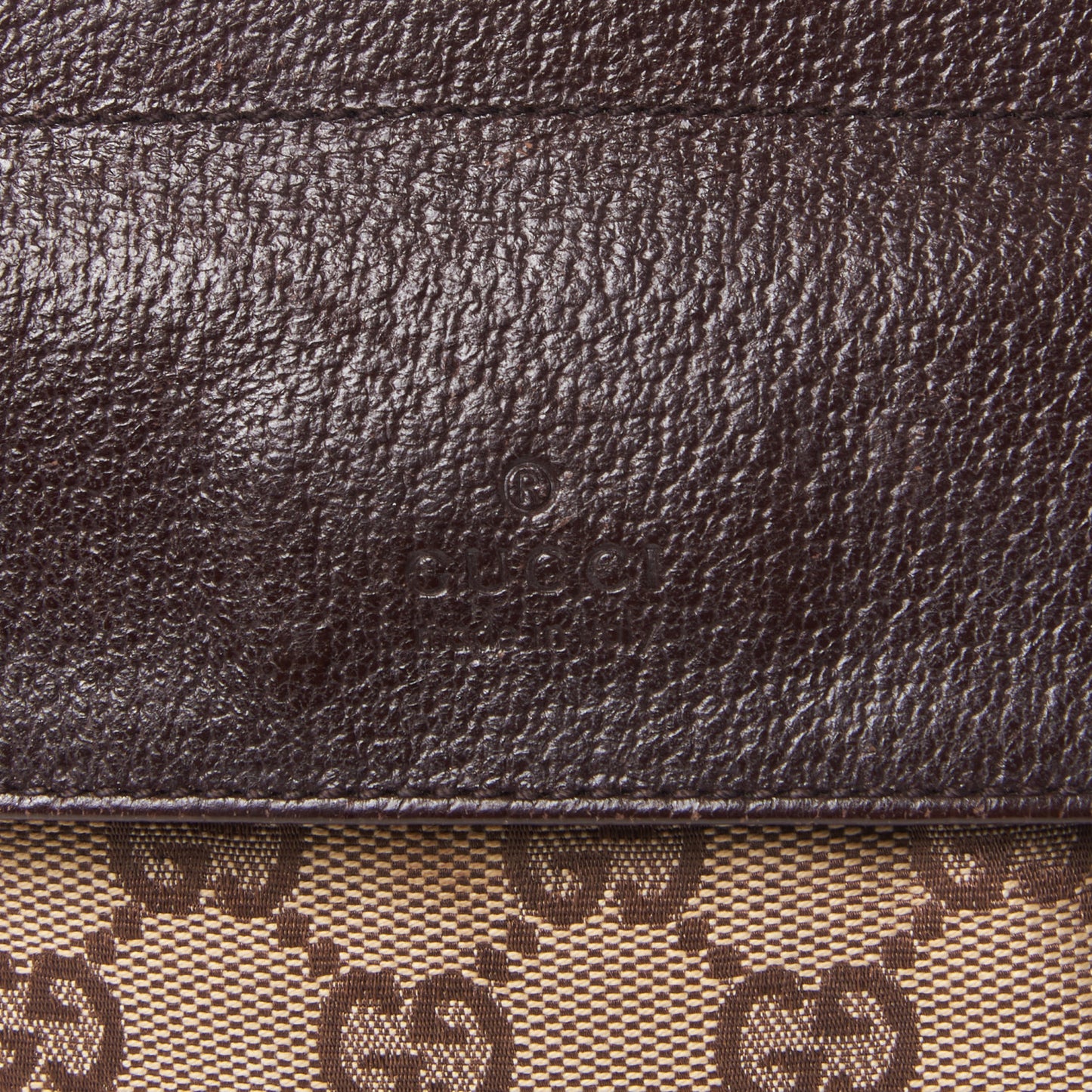GG Monogram Double Pocket Belt Bag Dark Brown