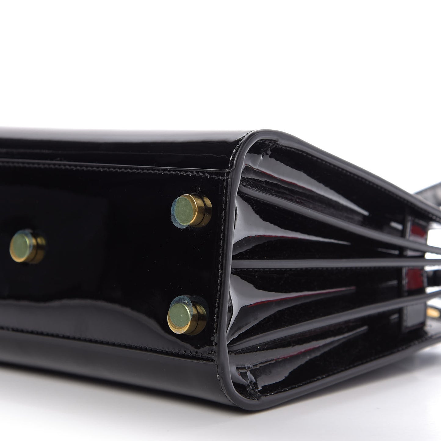 Vernice Diamond Calfskin Nano Sac de Jour Black