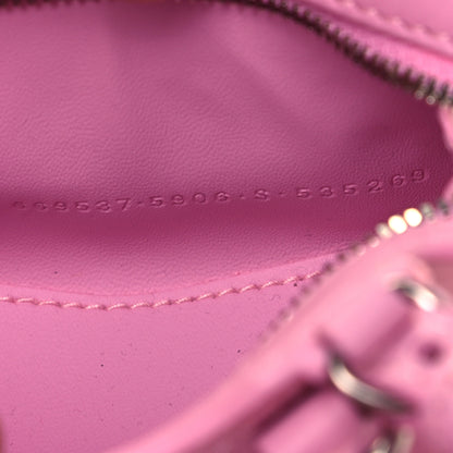 Balenciaga Smooth Calfskin Neo Classic Silver Hardware Super Nano City Crossbody Candy Pink 7 of 9