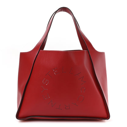 Stella McCartney Grainy Alter Mat Perforated Tote Red 1 of 9