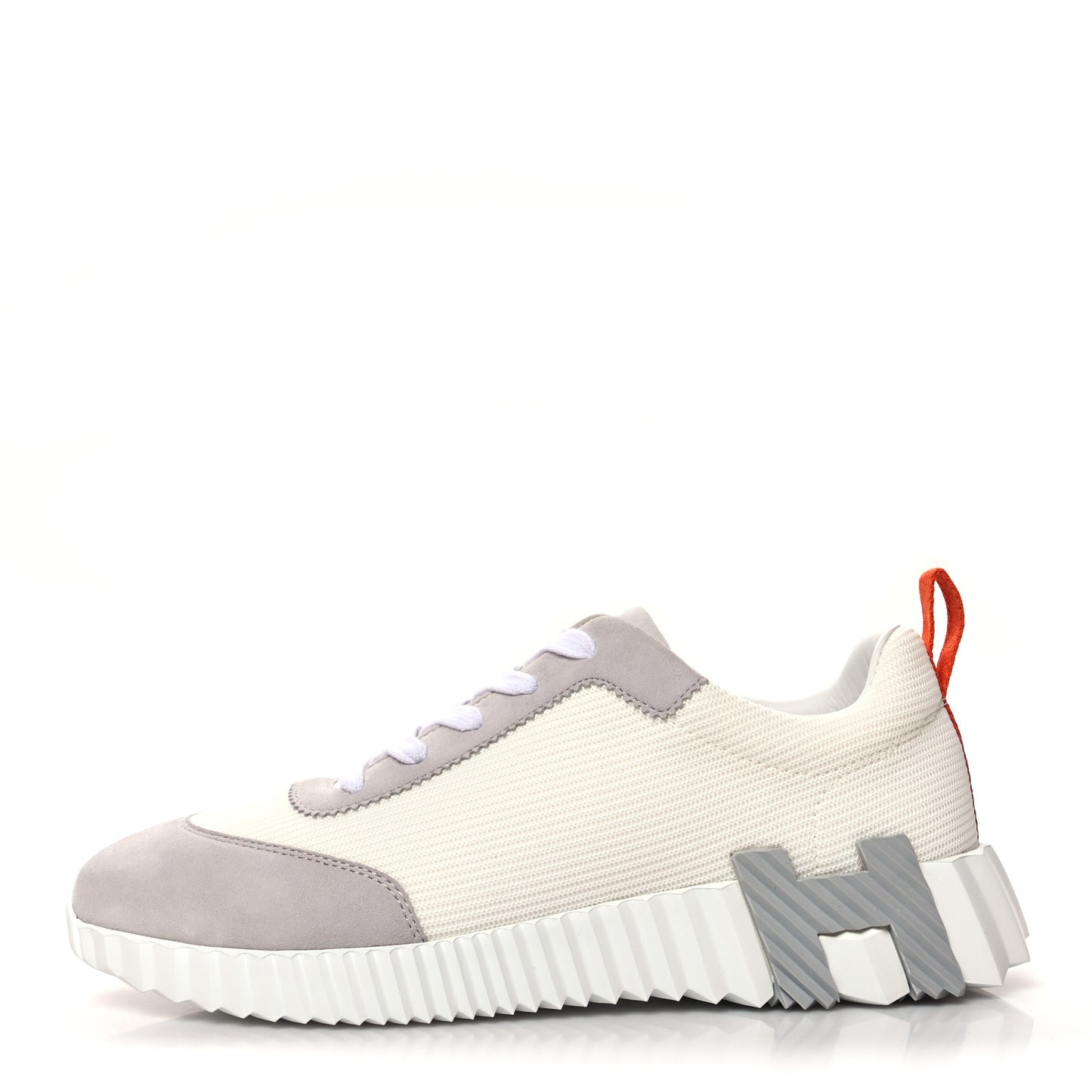 Technical Canvas Suede Goatskin Bouncing Sneakers 38 White Multicolor