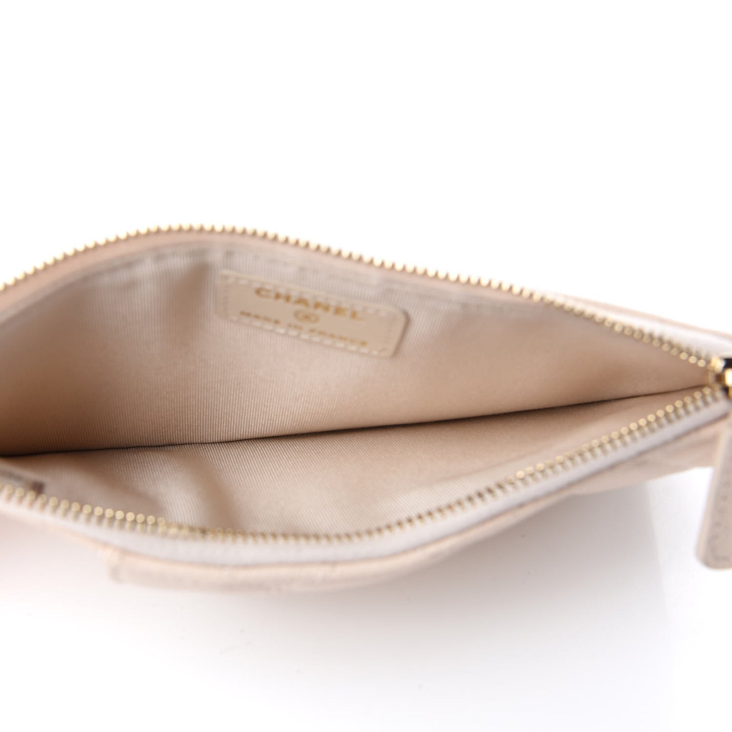 Caviar Quilted Classic iPhone Pouch Light Beige